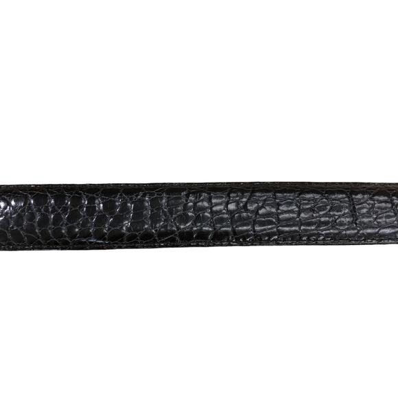 Brighton Women\'s Sz 32 Belt Black Croc Pattern #24703 Sliver Hardware Buckle main image 12